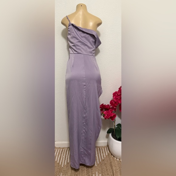 Fashion Nova One Shoulder Lavender Dress - Picture 6 of 10